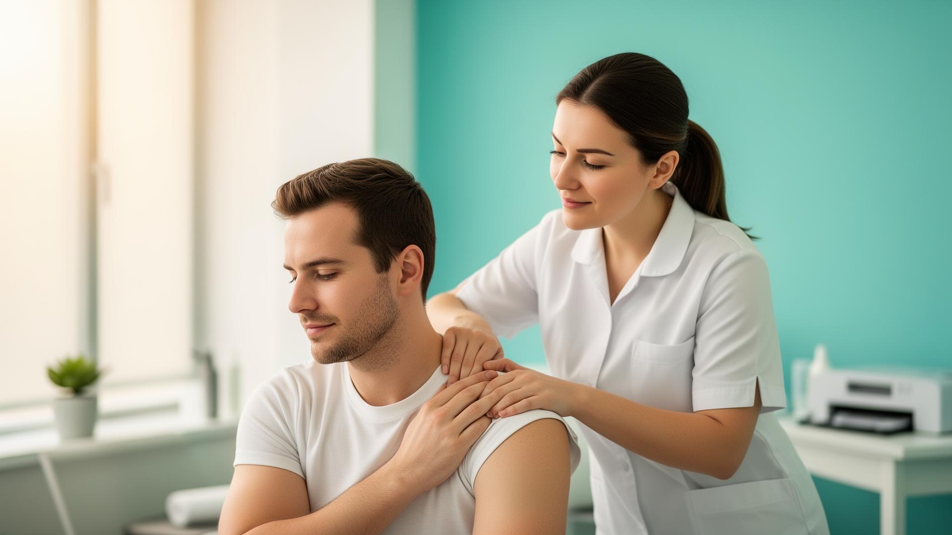 Physiotherapist treating a patient at KineticCare in Umhlanga